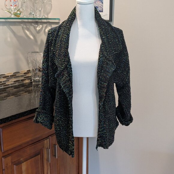 Glenmont Designs Cardigan Sweater Sz M Cozy Heavyweight Shawl Collar Multicolor - Picture 4 of 10